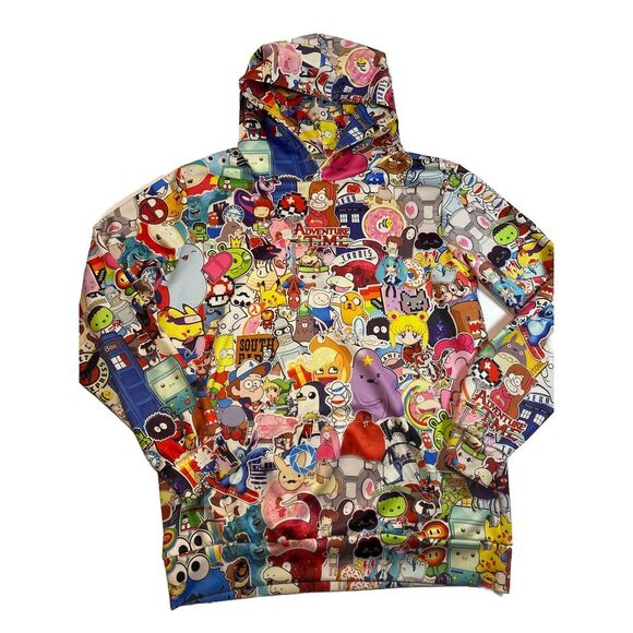 Adventure Time Other - Retro 90s Adventure Time Anime All Over Print Pullover Hoodie Sweatshirt L / XL